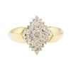 Image 2 : 0.50 ctw Diamond Cluster Ring - 10KT Yellow Gold