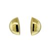 Image 1 : Half Moon Satin Earrings - Gold Plated