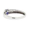 Image 3 : 0.25 ctw Sapphire and Diamond Ring - 14KT White Gold