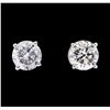 Image 1 : 0.93 ctw Diamond Stud Earrings - 14KT White Gold
