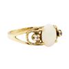 Image 1 : 1.00 ctw Opal and White Crystal Ring - 10KT Yellow Gold