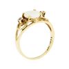 Image 4 : 1.00 ctw Opal and White Crystal Ring - 10KT Yellow Gold