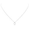Image 1 : 0.10 ctw Diamond Pendant with Chain - 14KT White Gold