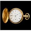 Image 3 : Elgin 14KT Yellow Gold Full Hunter Antique Pocket Watch