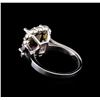 Image 3 : 3.50 ctw Ametrine and Diamond Ring - 14KT White Gold