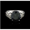 Image 2 : 14KT White Gold 5.77 ctw Sapphire and Diamond Ring