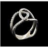 Image 4 : 14KT White Gold 0.28 ctw Diamond Ring