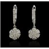 Image 1 : 1.58 ctw Diamond Earrings - 14KT White Gold
