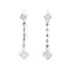 Image 1 : 0.40 ctw Diamond Dangle Earrings - 14KT White Gold