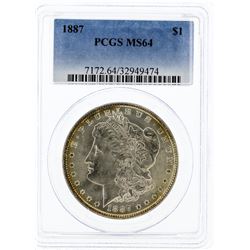 1887 PCGS MS64 Morgan Silver Dollar