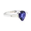 Image 1 : 1.81 ctw Sapphire And Diamond Ring - 14KT White Gold