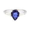 Image 2 : 1.81 ctw Sapphire And Diamond Ring - 14KT White Gold