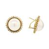 Image 3 : 2.00 ctw Diamond and Mabe Pearl Earrings - 14KT Yellow Gold