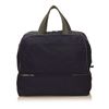 Image 3 : Prada Navy Blue Fabric Nylon Black Leather Trim Duffle Bag