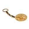 Image 3 : Chanel Gold Tone Medallion CC Black Leather Chain Keychain Keyring