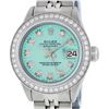 Image 7 : Rolex Ladies Stainless Steel Ice Blue Diamond Datejust Wristwatch