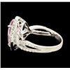 Image 3 : 2.35 ctw Morganite and Diamond Ring - 18KT White Gold