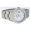 Image 9 : Rolex Mens SS Diamond Lugs 3.2 Ctw MOP Diamond Oyster Band Datejust Wristwatch