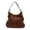 Image 1 : Kooba Brown Leather Rope Woven Studded Hobo Shoulder Bag