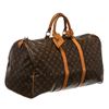 Image 2 : Louis Vuitton Monogram Canvas Leather Keepall 55 cm Duffle Bag Luggage