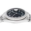 Image 3 : Rolex Mens Stainless Steel Black Diamond Datejust Wristwatch