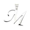 Image 1 : Initial "M" Pendant - 18KT White Gold