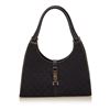 Image 1 : Gucci Black Canvas Jacquard Leather Trim Jackie Bag
