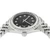 Image 3 : Rolex Mens Stainless Steel 3.15 ctw Black Diamond Datejust Wristwatch
