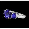 Image 1 : 2.59 ctw Tanzanite Ring - Platinum