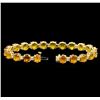 Image 3 : 14KT Yellow Gold 21.40 ctw Yellow Sapphire and Diamond Bracelet