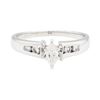 Image 2 : 0.25 ctw Diamond Engagement Ring - 14KT White Gold