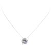 Image 1 : 1.60 ctw Aquamarine And Diamond Pendant & Chain - 14KT White Gold
