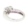 Image 3 : 0.50 ctw Pink Sapphire and Diamond Ring - 10KT White Gold