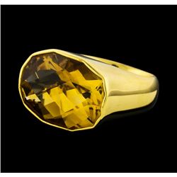 14.85 ctw Citrine Ring - 18KT Yellow Gold