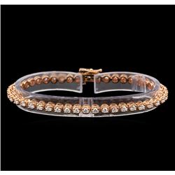 14KT Rose Gold 2.57 ctw Diamond Tennis Bracelet