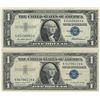 Image 1 : 1957 $1 AU/Unc Silver Certificate Currency Lot of 2