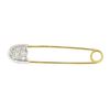 Image 1 : 0.10 ctw Diamond Safety Pin - 14KT Yellow and White Gold