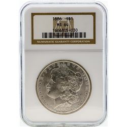 1886 PCGS MS64 Morgan Silver Dollar