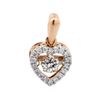 Image 1 : 0.30 ctw Diamond Heart Pendant - 10KT Rose Gold