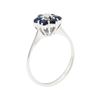 Image 4 : 0.40 ctw Sapphire and Diamond Ring - 14KT White Gold