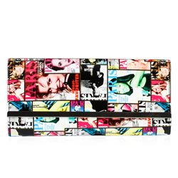 Multi Colored Fashionista Patent Oversized Clutch`