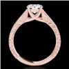 Image 2 : 1 CTW H-SI/I Certified Diamond Solitaire Ring 10K Rose Gold - REF-152F8M - 35183