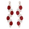 Image 1 : 16.12 CTW Royalty Designer Ruby & VS Diamond Earrings 18K Rose Gold - REF-290R9K - 38980