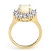 Image 2 : 1.78 CTW Opal & Diamond Ring 10K Yellow Gold - REF-50K2R - 13266