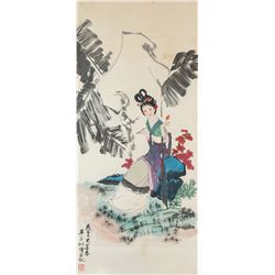 Hua Sanchuan 1930-2004 Chinese Watercolour Scroll