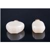 Image 4 : 2 PC Chinese Milky White Hardstone Snuff Bottle