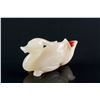 Image 2 : Chinese White and Russet Hardstone Carved Duck