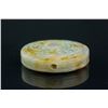 Image 4 : Burma White Jadeite Carved Round Pendant