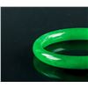 Image 2 : Burma Fine Green Jadeite Carved Bangle
