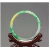 Image 3 : Burma Green and Yellow Jadeite Carved Bangle